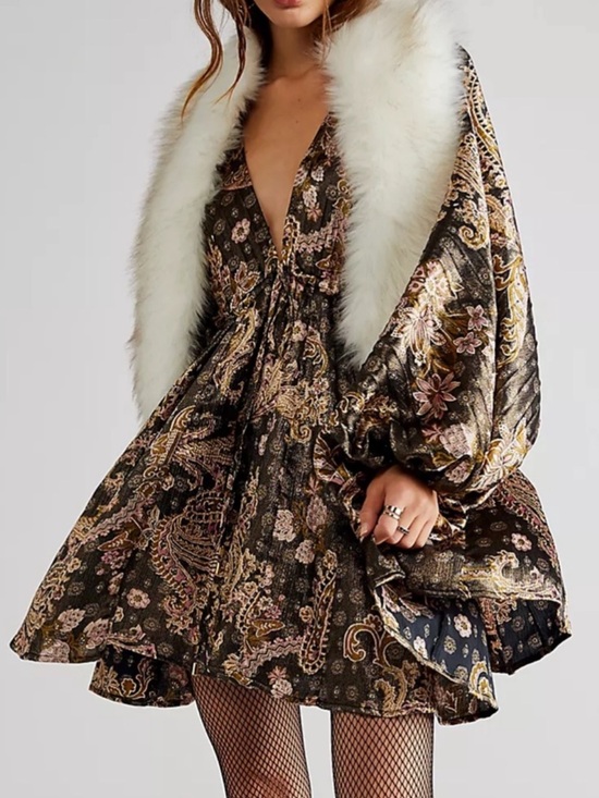 Free People Dresses & Skirts - Free People Arzel Boho Paisley Mini Dress size XS